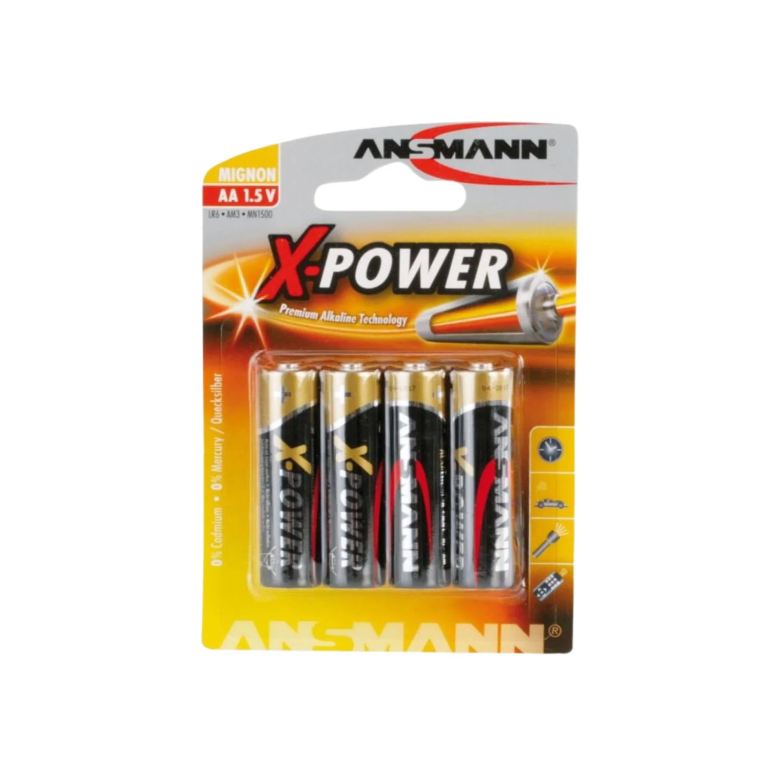 Ansmann X-Power Alkaline AA Batteries 4 Pack