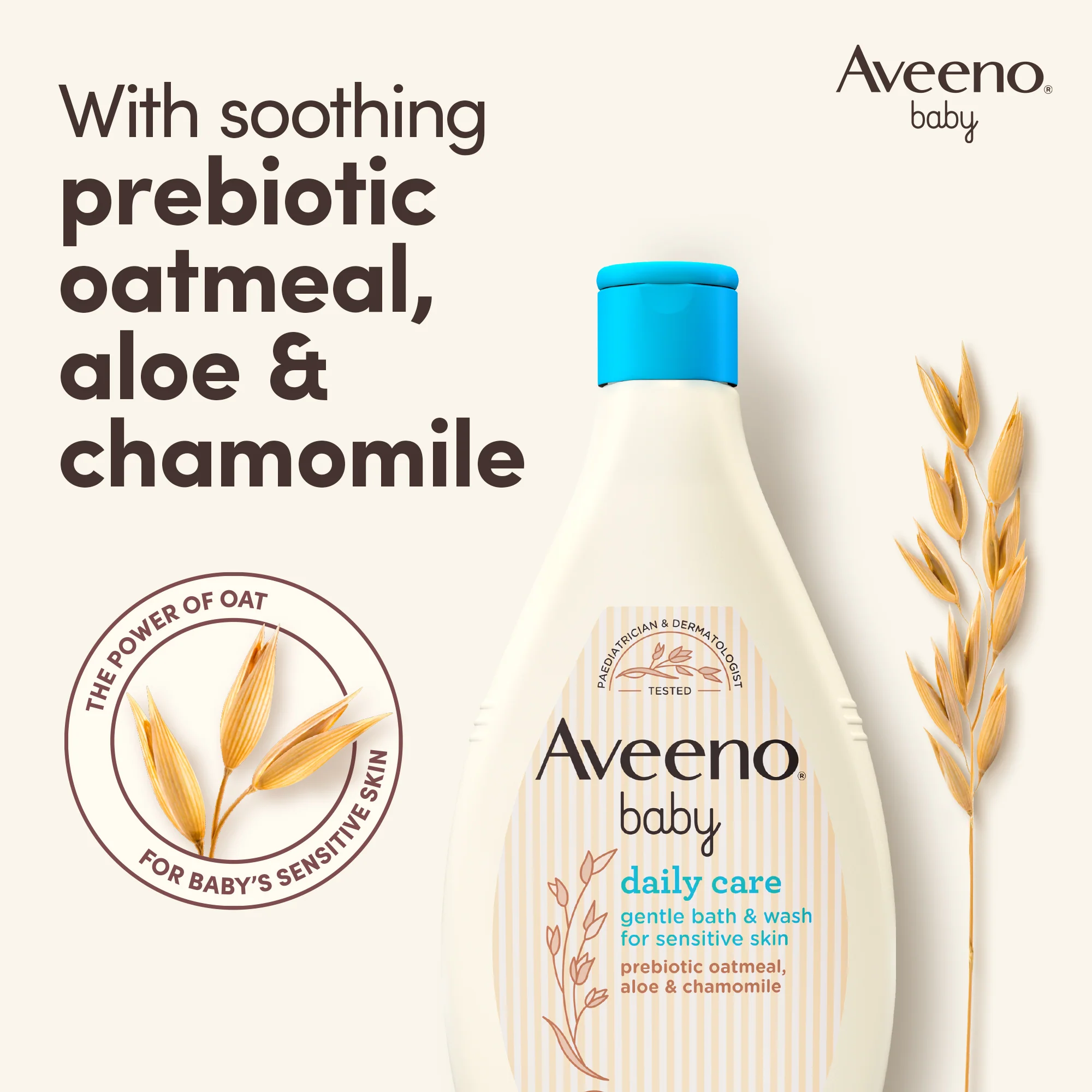 Aveeno Baby Daily Care Gentle Bath Wash 400ml - Image 3