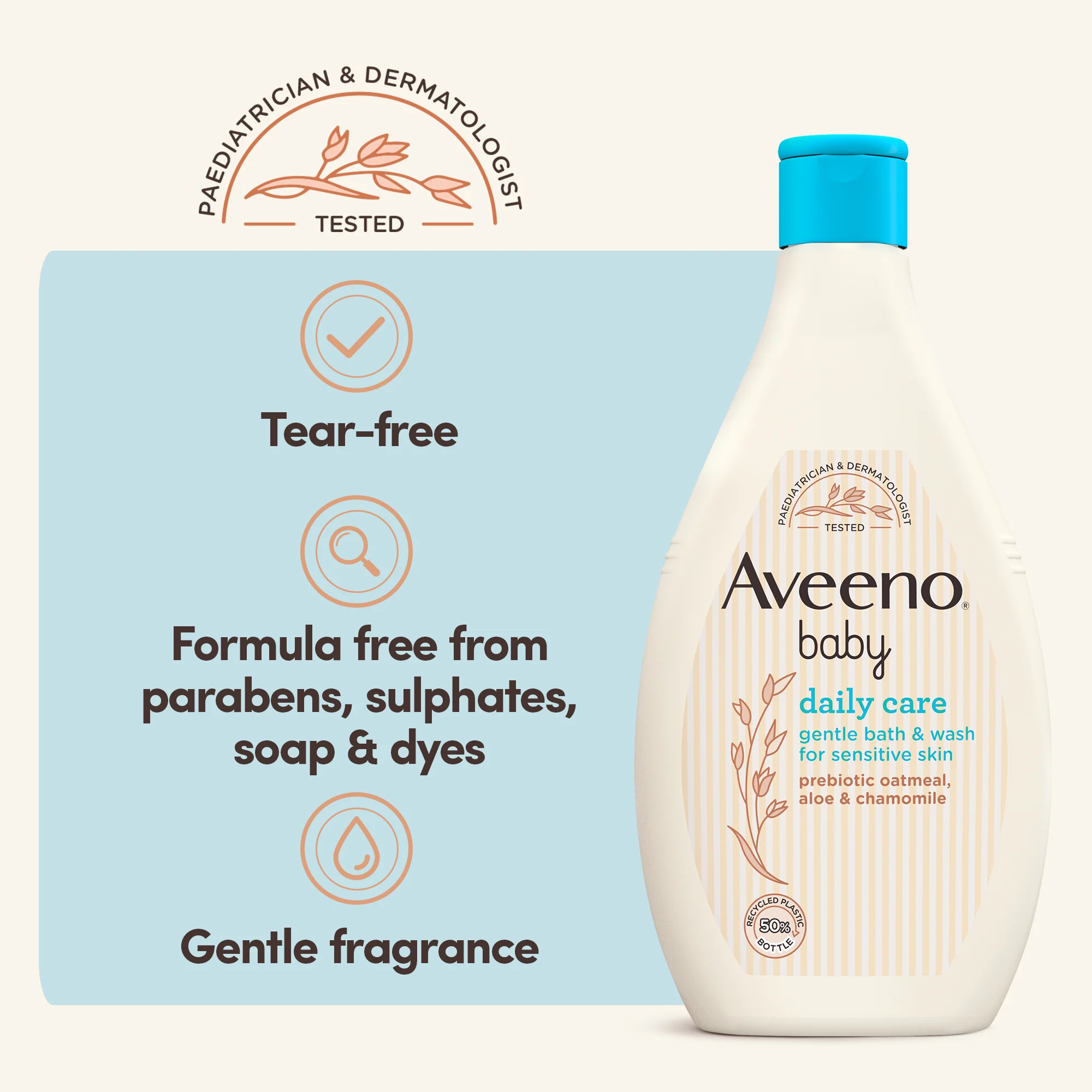 Aveeno Baby Daily Care Gentle Bath Wash 400ml - Image 5
