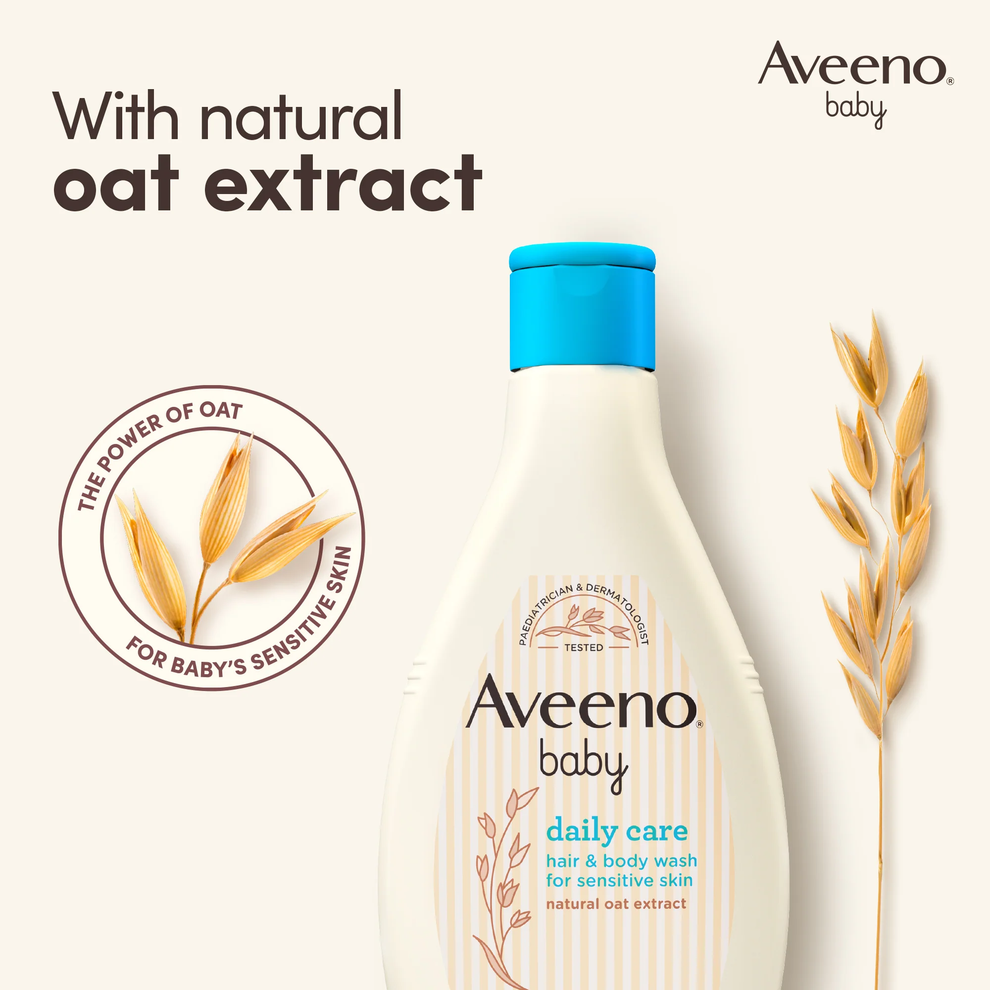 Aveeno Baby Daily Care Hair & Body Wash 250ml - Image 3