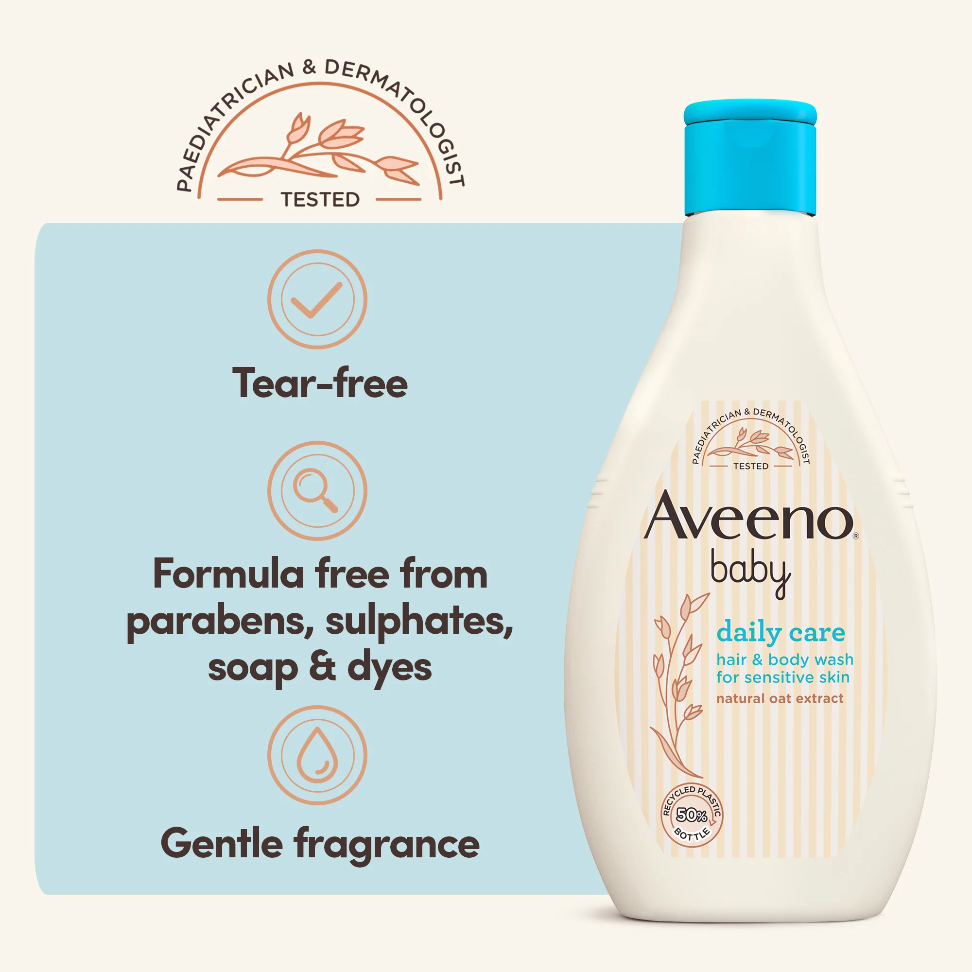 Aveeno Baby Daily Care Hair & Body Wash 250ml - Image 5