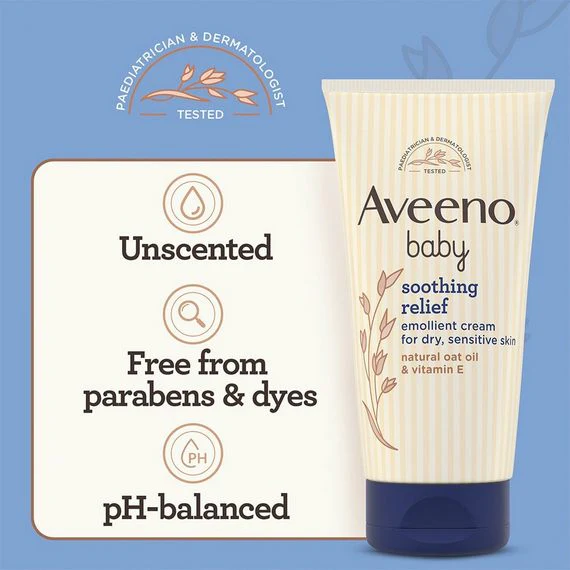Aveeno Baby Soothing Relief Emollient Cream 150ml - Image 2
