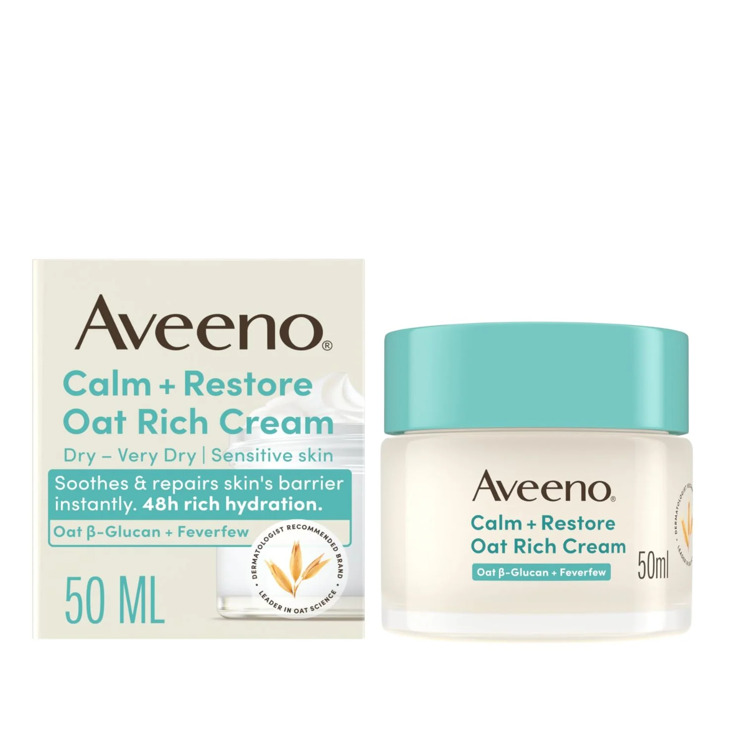 Aveeno Calm + Restore Oat Rich Cream 50ml