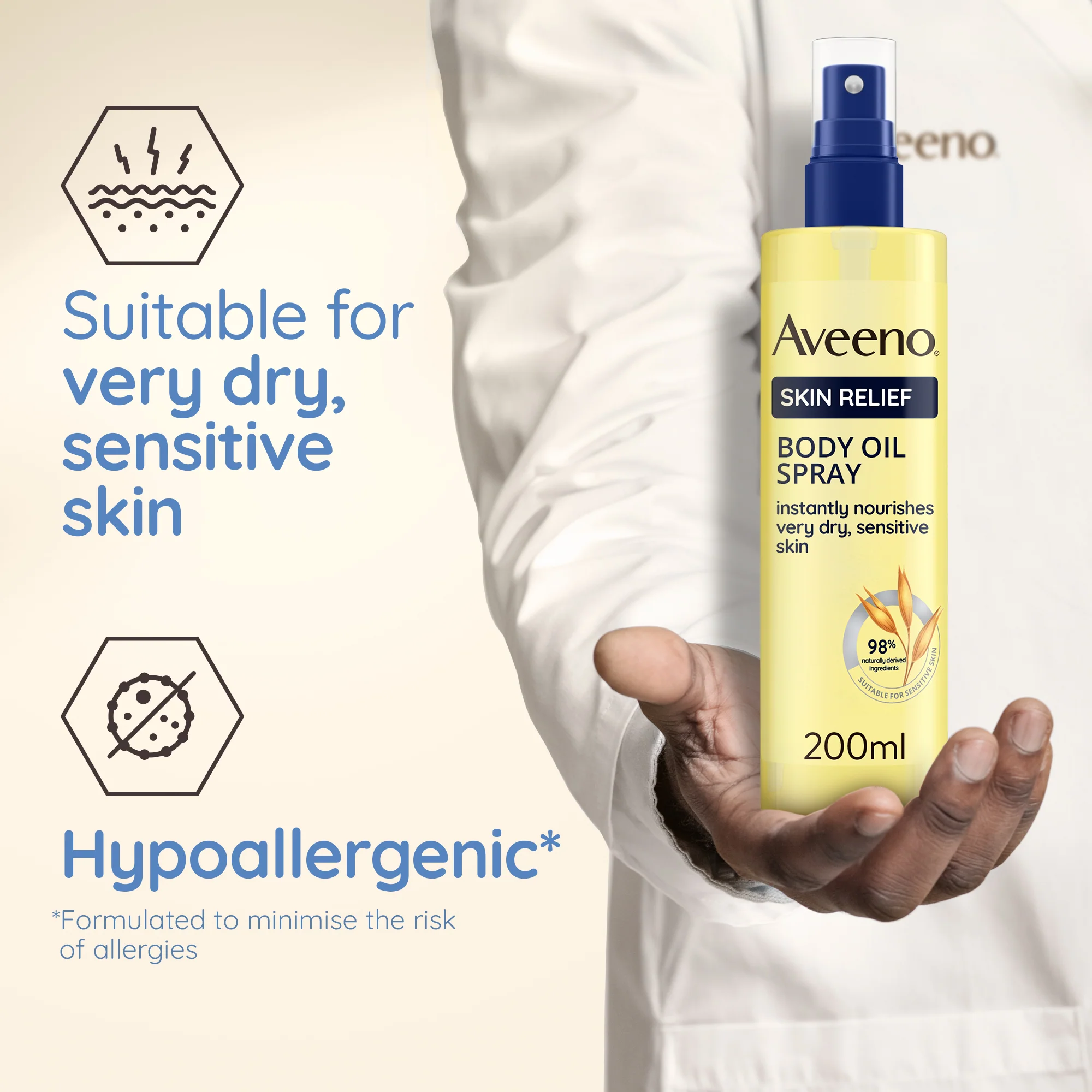 Aveeno Skin Relief Body Oil Spray 200ml - Image 4