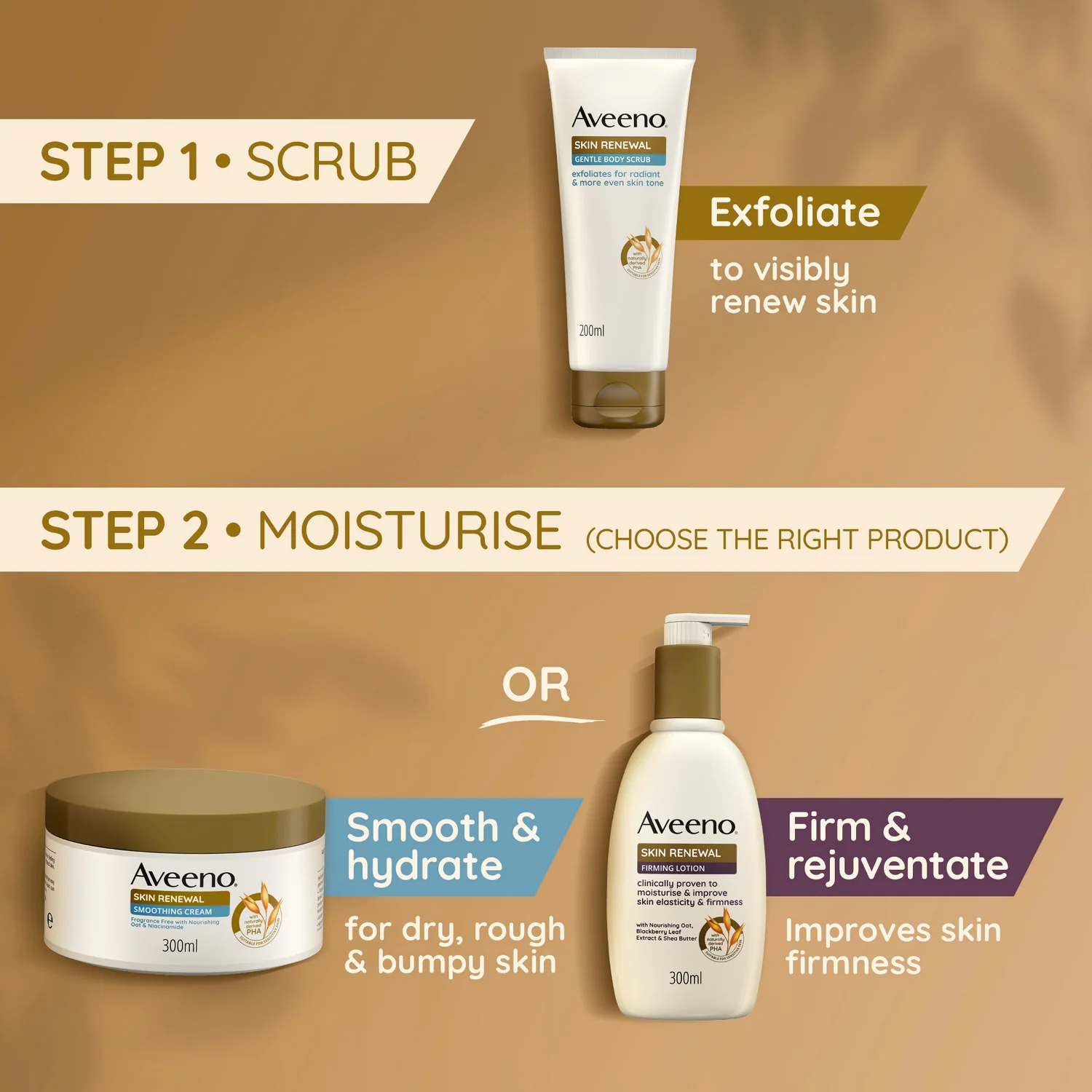 Aveeno Skin Renewal Smoothing Cream 300ml - Image 6