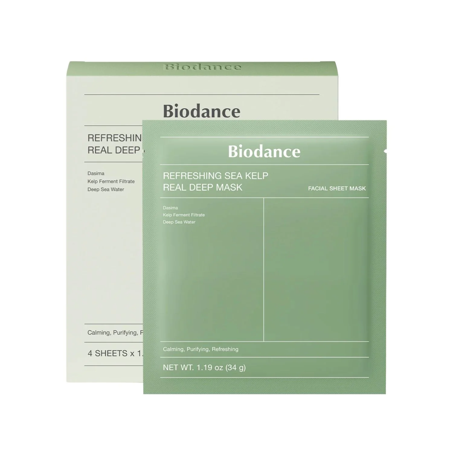 Biodance Refreshing Sea Kelp Real Deep Mask - 4 Sheets