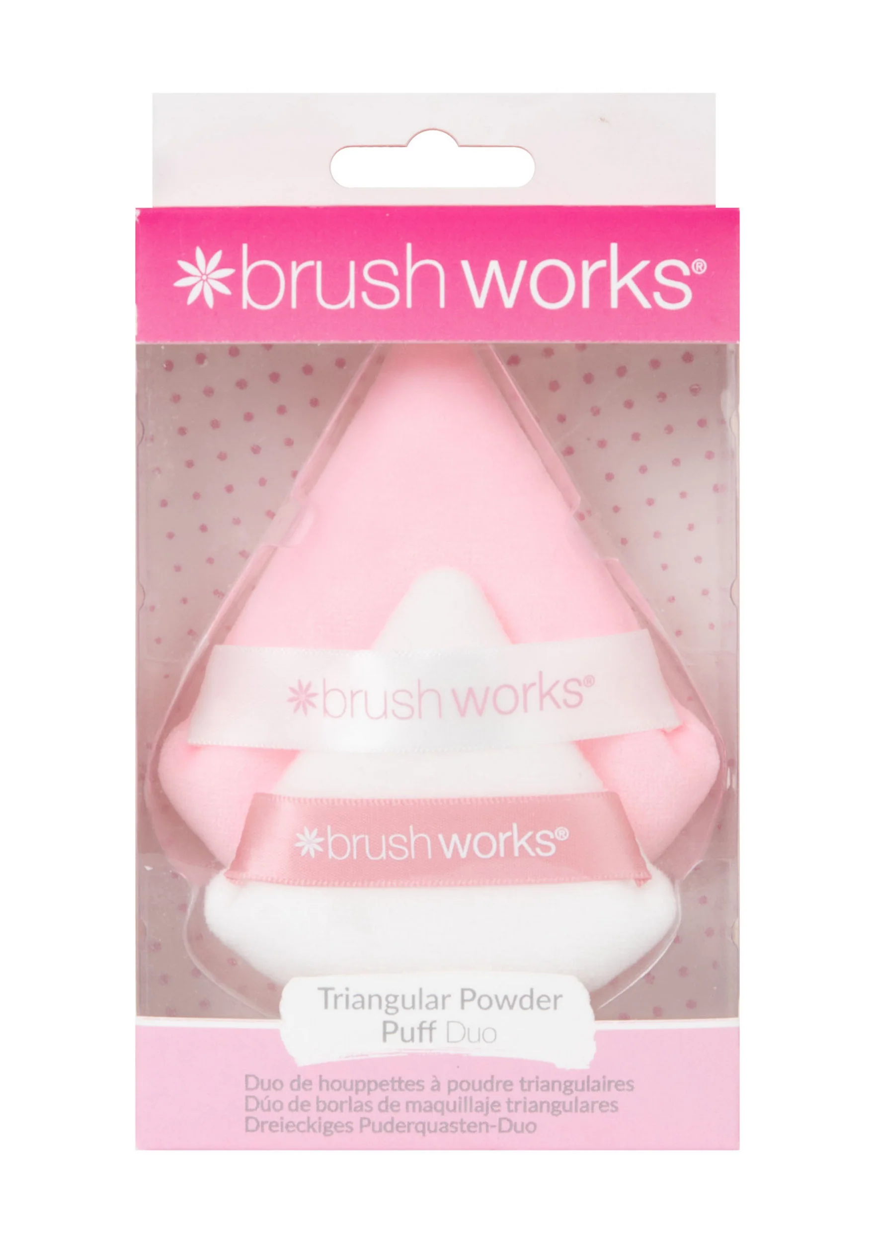 BRUSH WORKS TRIANGULAR POWDER PUFF DUO