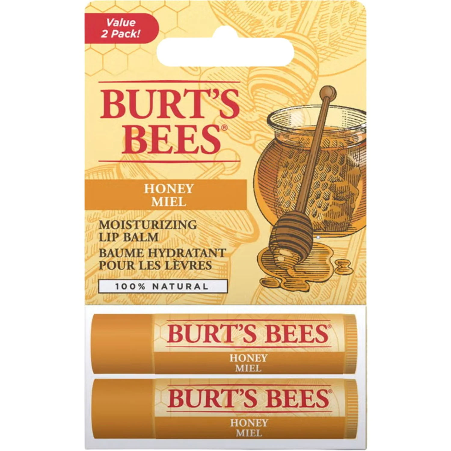 Burt’s Bees Honey Lip Balm Duo Pack
