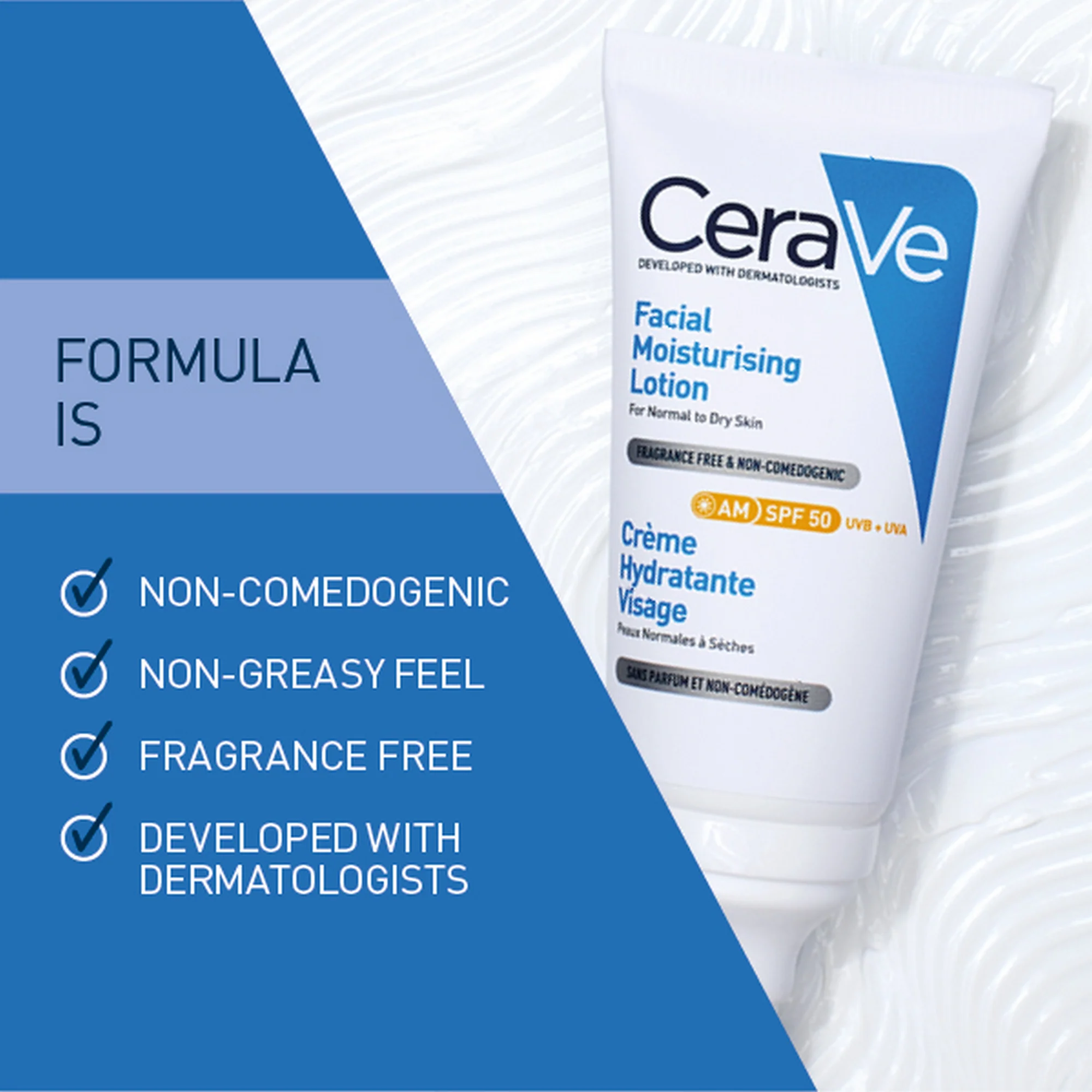 CeraVe Facial Moisturising Lotion SPF 50 52ml - Image 3