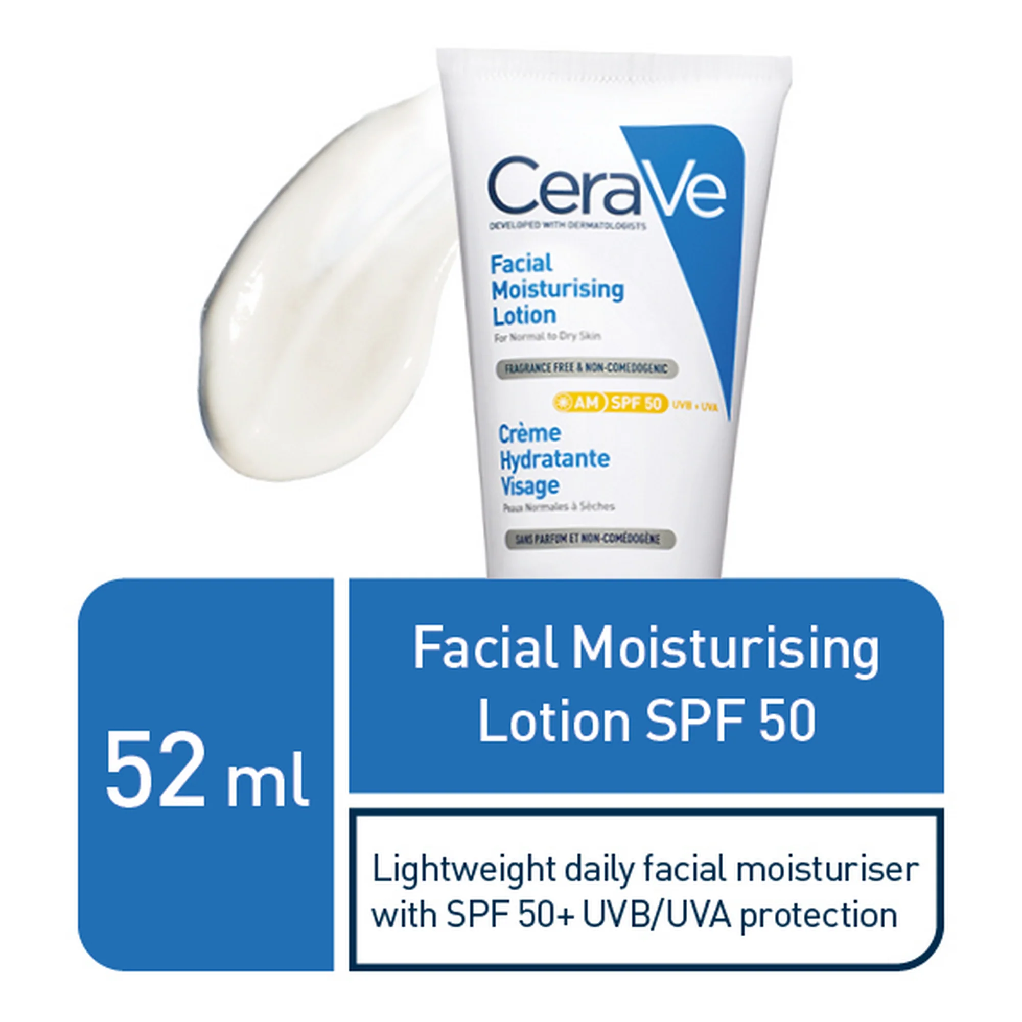 CeraVe Facial Moisturising Lotion SPF 50 52ml - Image 4