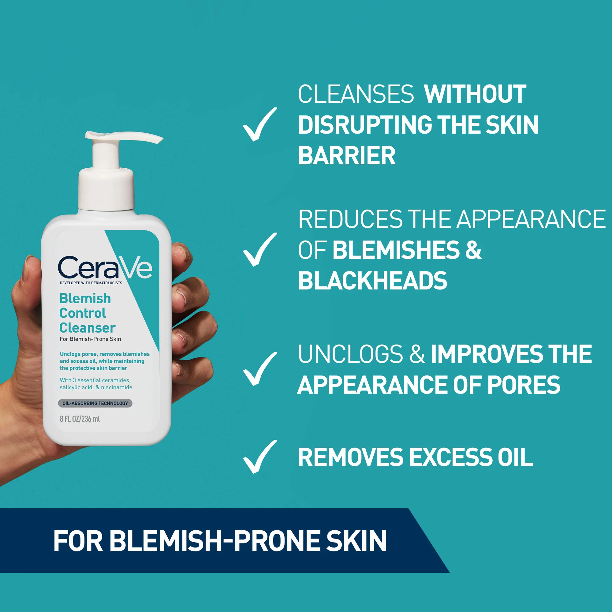 CeraVe Blemish Control Cleanser 236ml - Image 4