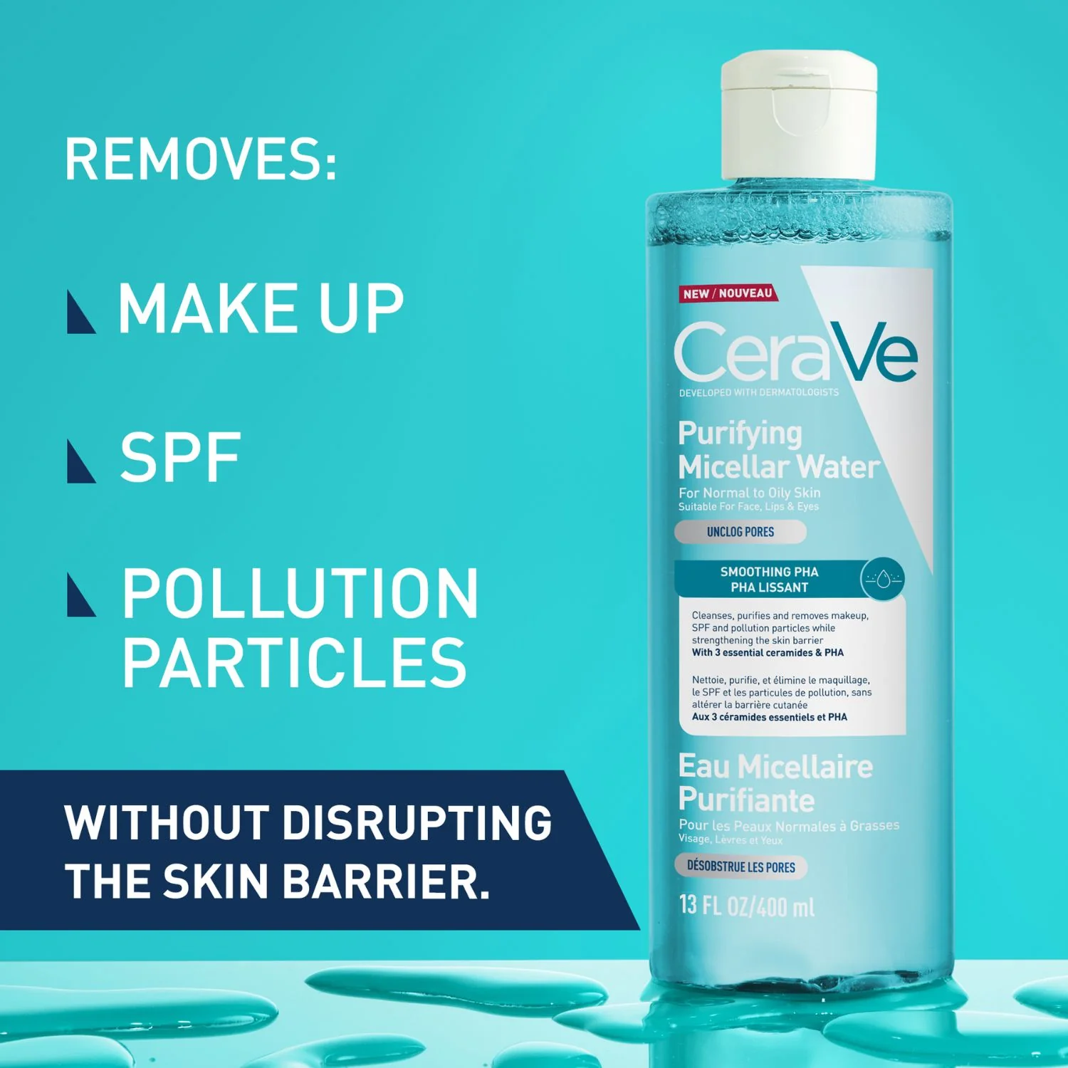 CeraVe Micellar Purifying Cleanser 400ml - Image 2