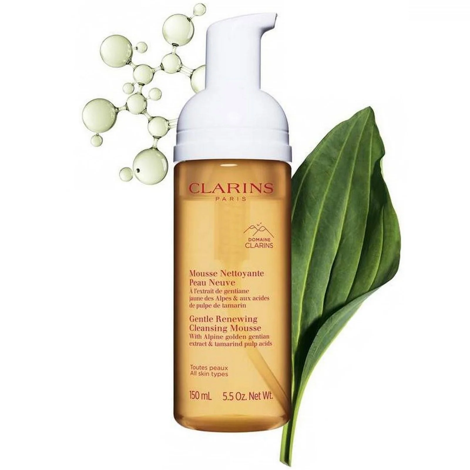 Clarins Gentle Renewing Cleansing Mousse 150ML - Image 2