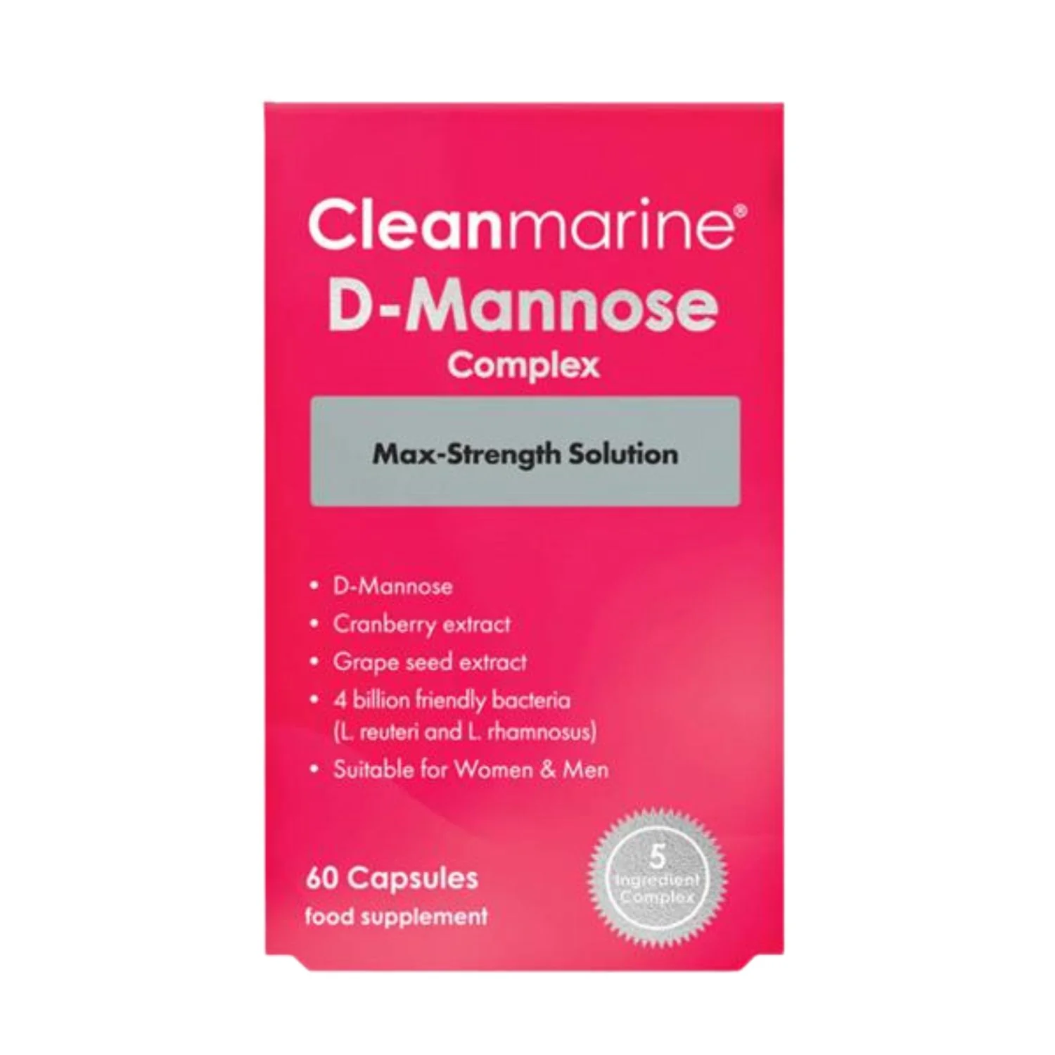 CleanMarine D-Mannose Complex – 60 Capsules