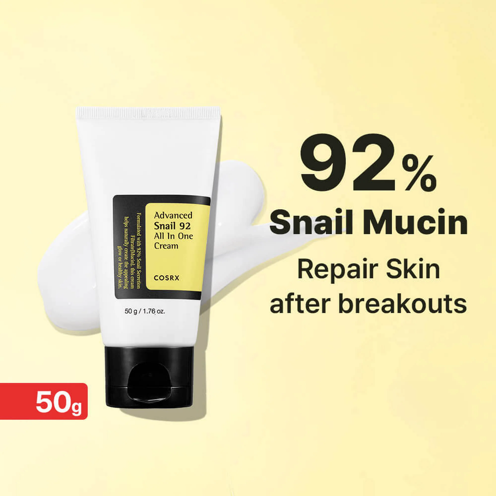 COSRX Advanced Snail 92 All In One Cream Tube 50g - Image 3