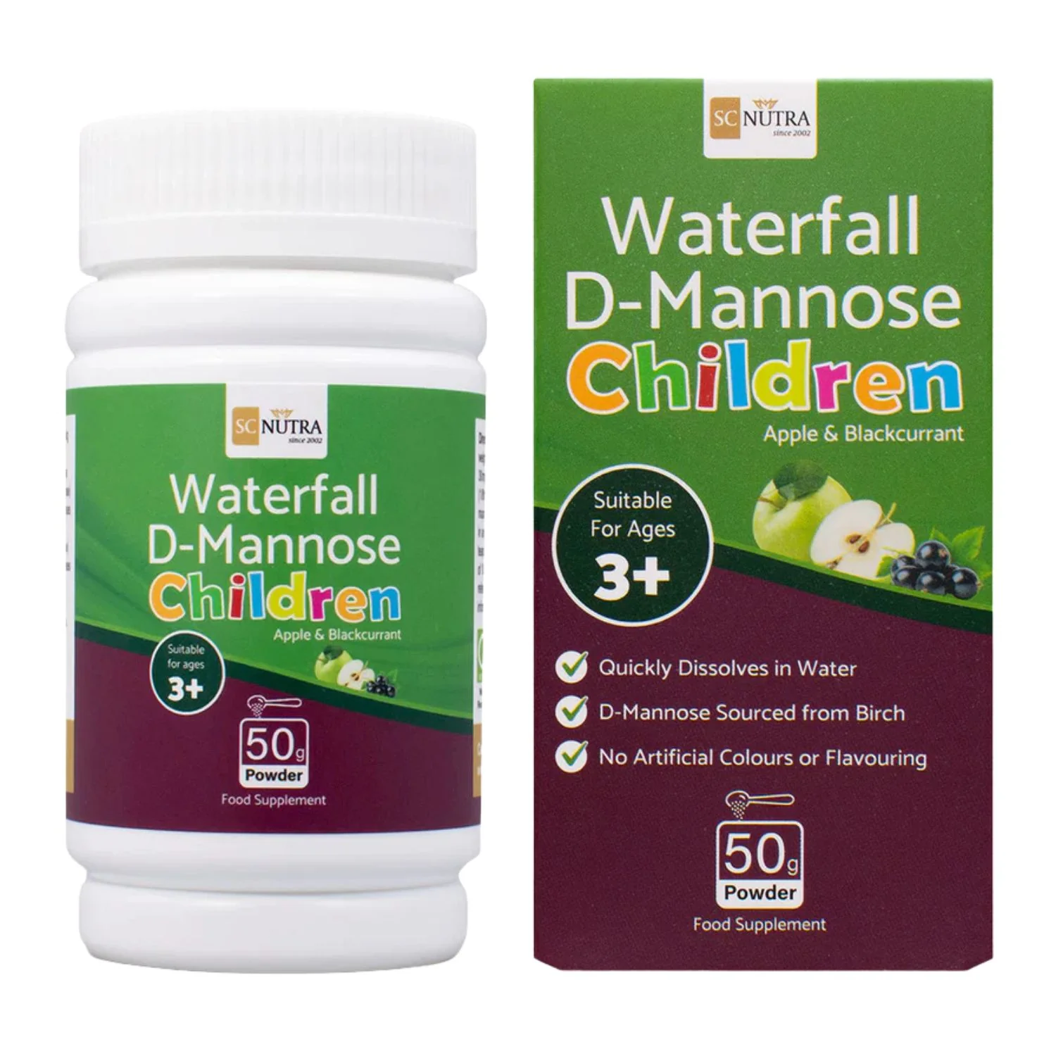 Waterfall D-Mannose Children Apple & Blackcurrant Powder