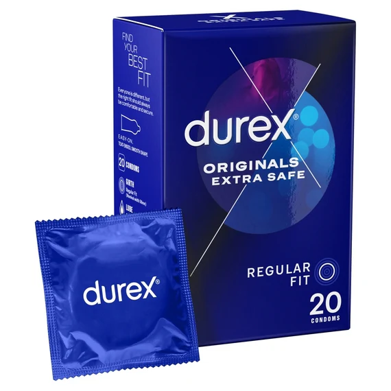 Durex Extra Safe Condoms 20 Pack - Durable Latex Protection