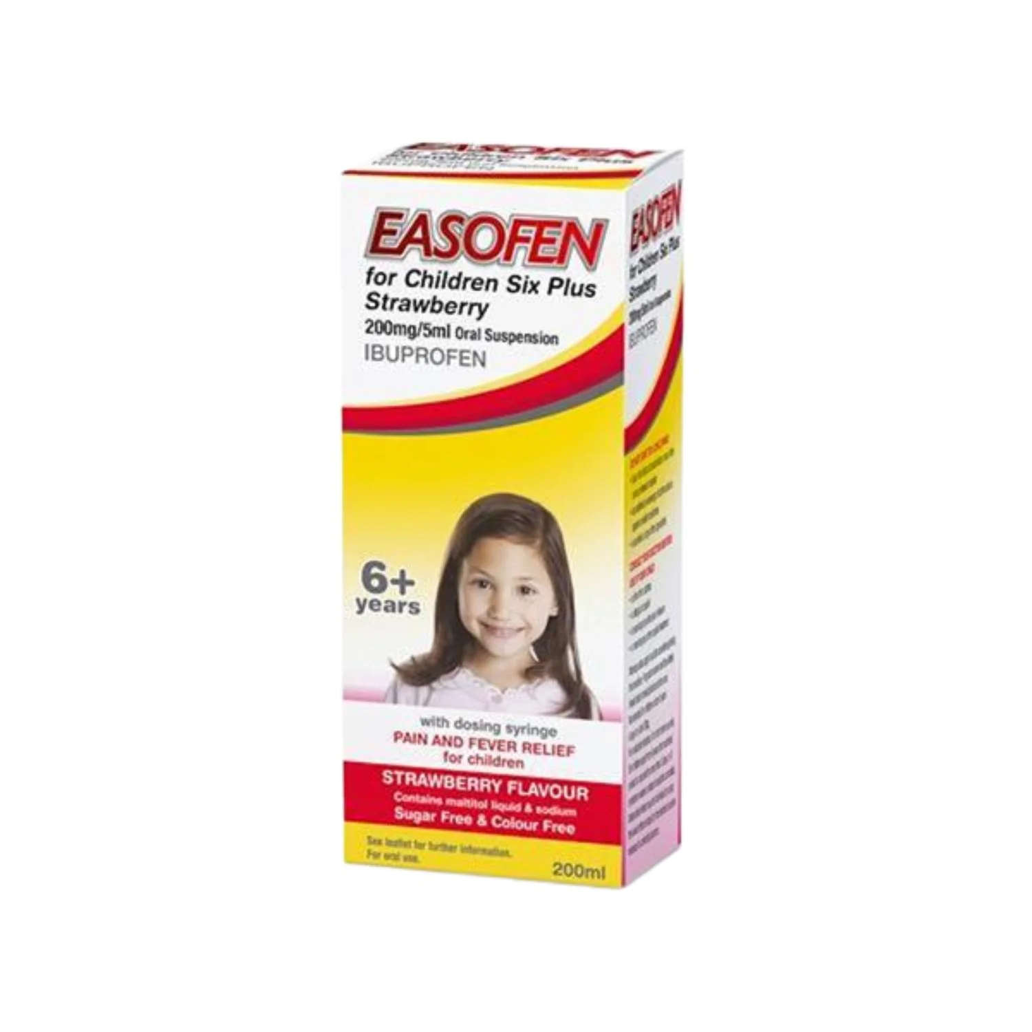 Easofen Children’s Ibuprofen 200mg/5ml Strawberry Suspension 200ml
