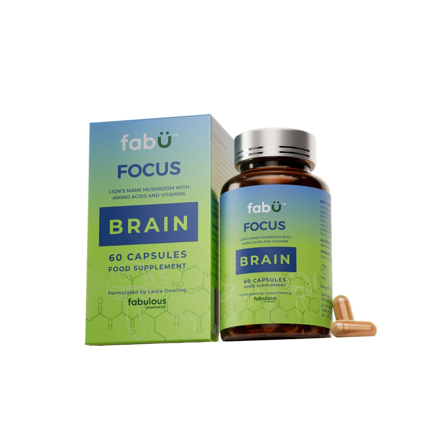 FabU Brain Focus Capsules - 60 Capsules - Image 2