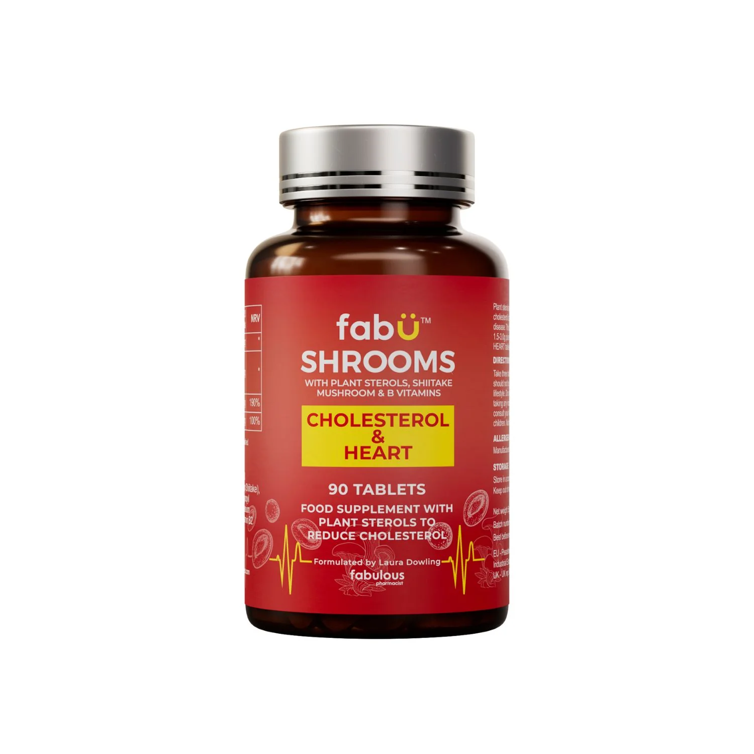 FabU Shrooms Cholesterol & Heart - 60 Capsules