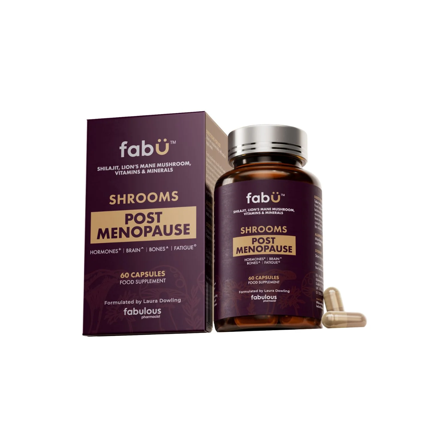 Fabu Shrooms Post Menopause - 60 Capsules - Image 2