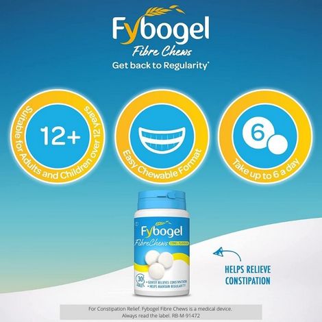 Fybogel Fibre Chews Citrus Flavoured Chewable Tablets 60s - Image 4