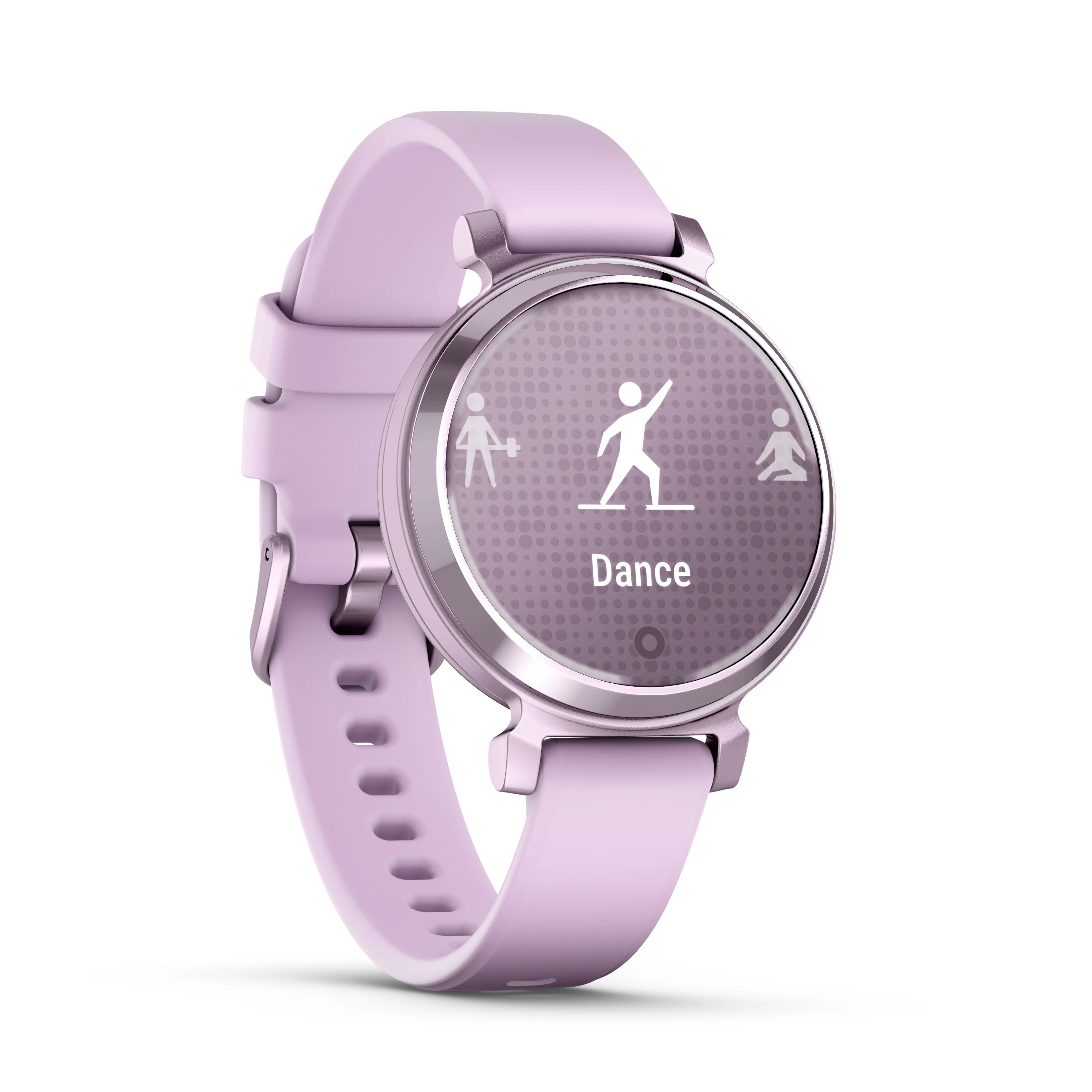 Garmin Lily 2 Metallic + Lilac Smart Watch With Lilac Silicone Band - Image 2