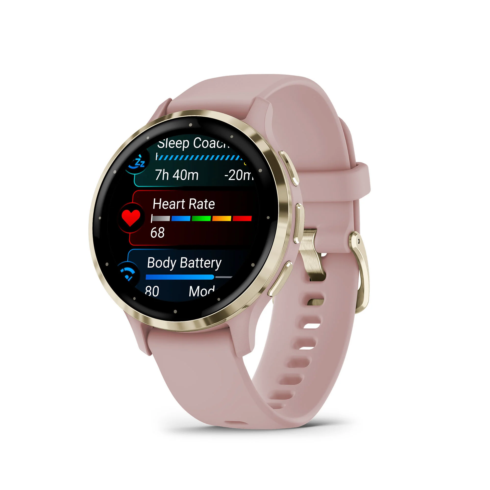 Garmin Venu 3 Soft Gold + Ivory Smart Watch - Image 2