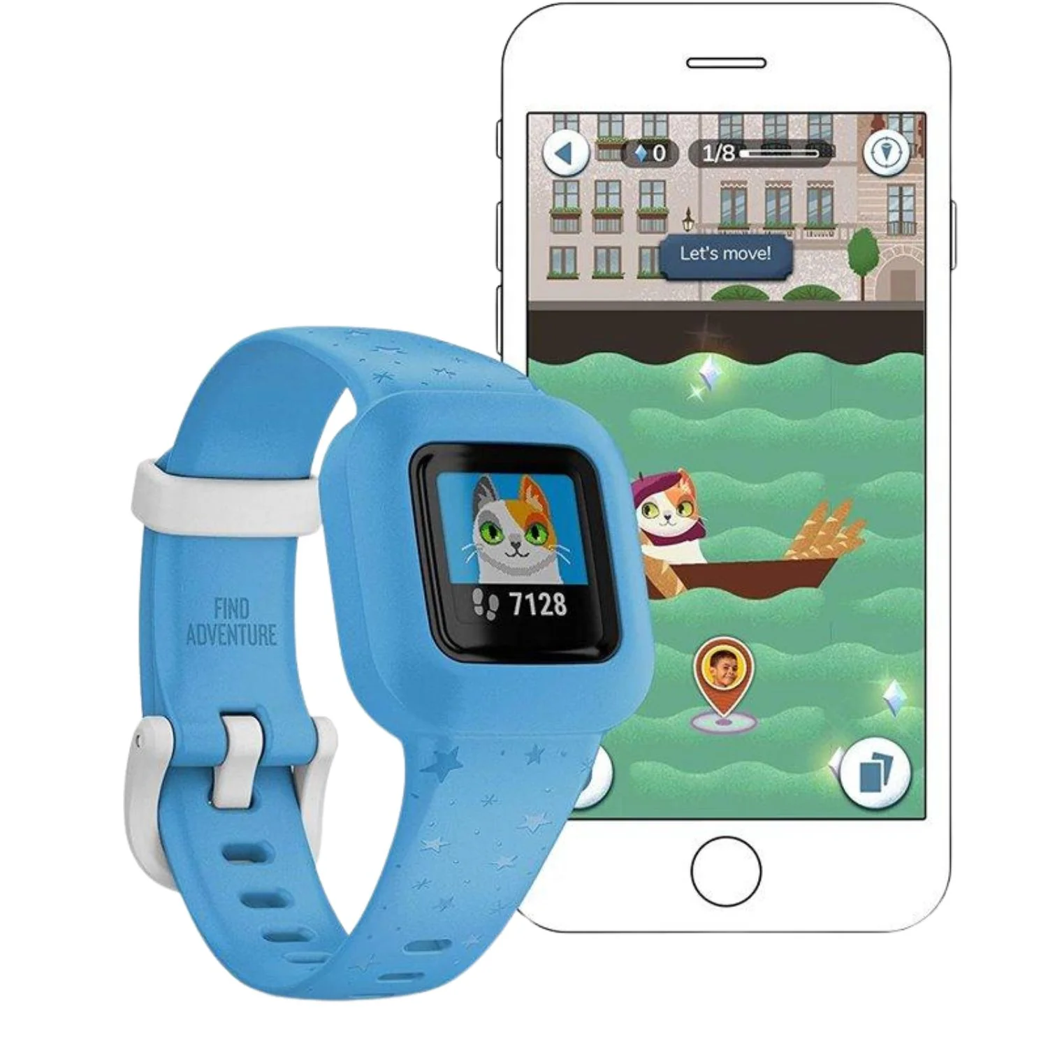 Garmin Vivofit Jr. 3 Kids Fitness Tracker – Blue Stars - Image 2