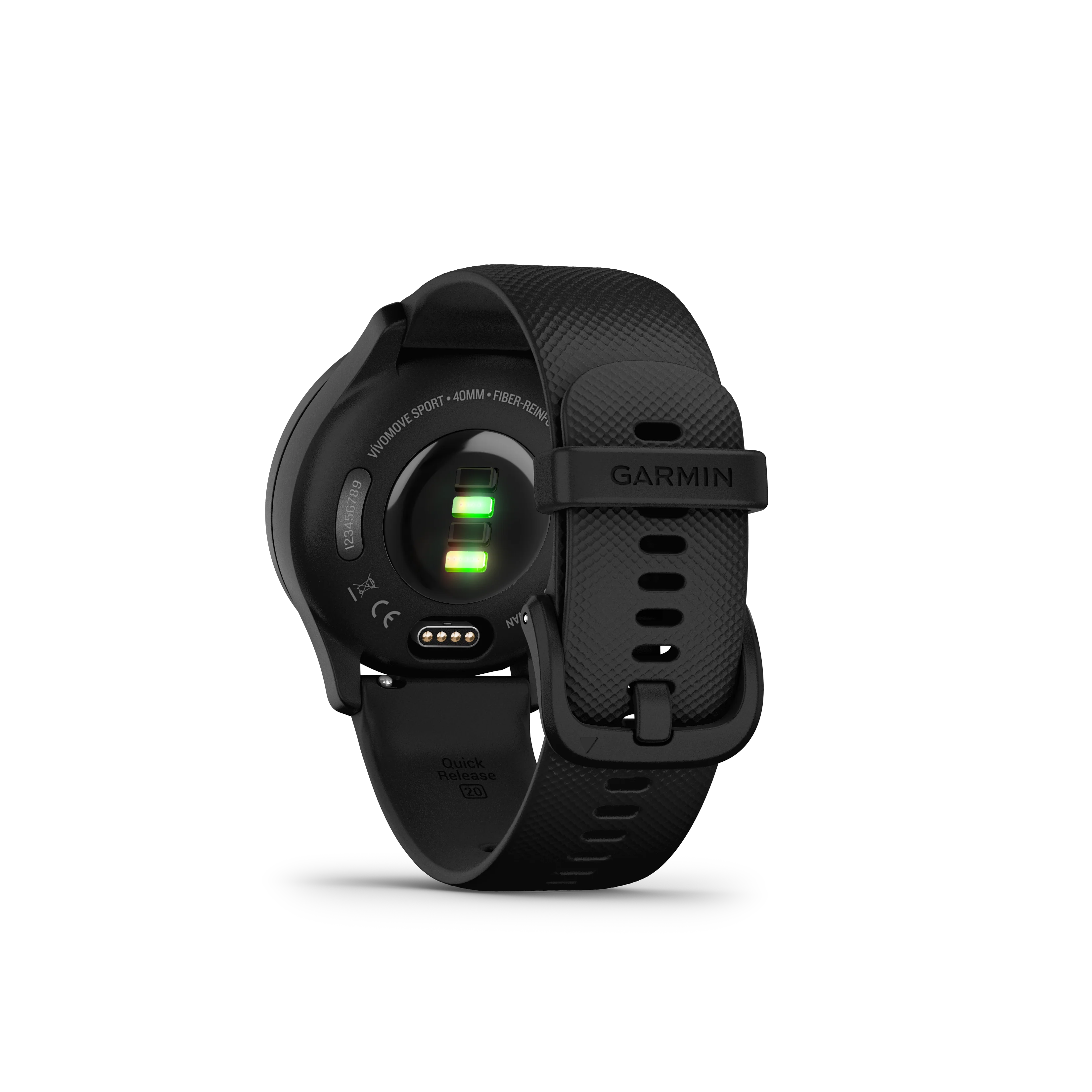 Garmin Vivomove Sport Black Smart Watch With Silicone Band - Image 2