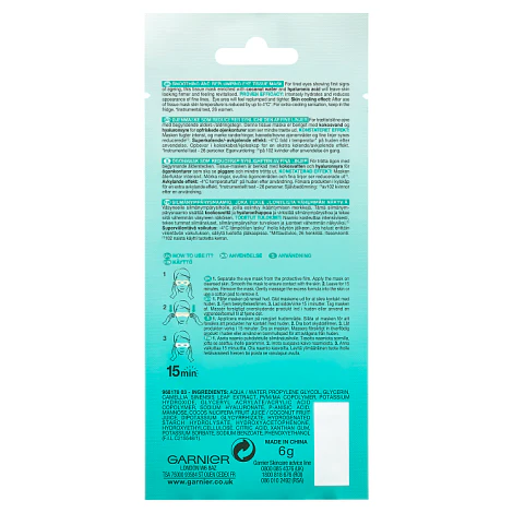 Garnier Moisture Bomb Coconut Water Eye Tissue Mask - Image 3