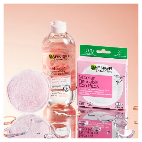 Garnier Micellar Rose Water Cleanse & Glow 100ml - Image 7