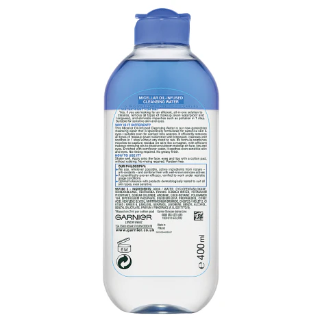 Garnier Micellar Water Delicate Skin and Eyes 400ml - Image 2