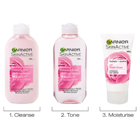 Garnier Natural Rose Water Cleansing Milk Sensitive Skin 200ml - Image 4
