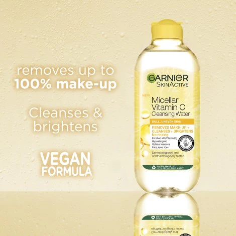 Garnier Skinactive Micellar Vitamin C Cleansing Water Dull, Uneven Skin 400ml - Image 2