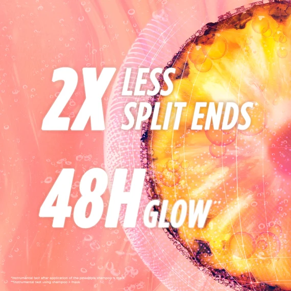 Garnier Ultimate Blends Glowing Lengths Pineapple Hair Food 3-in-1 Hair Mask Treatment 400ml - Image 3