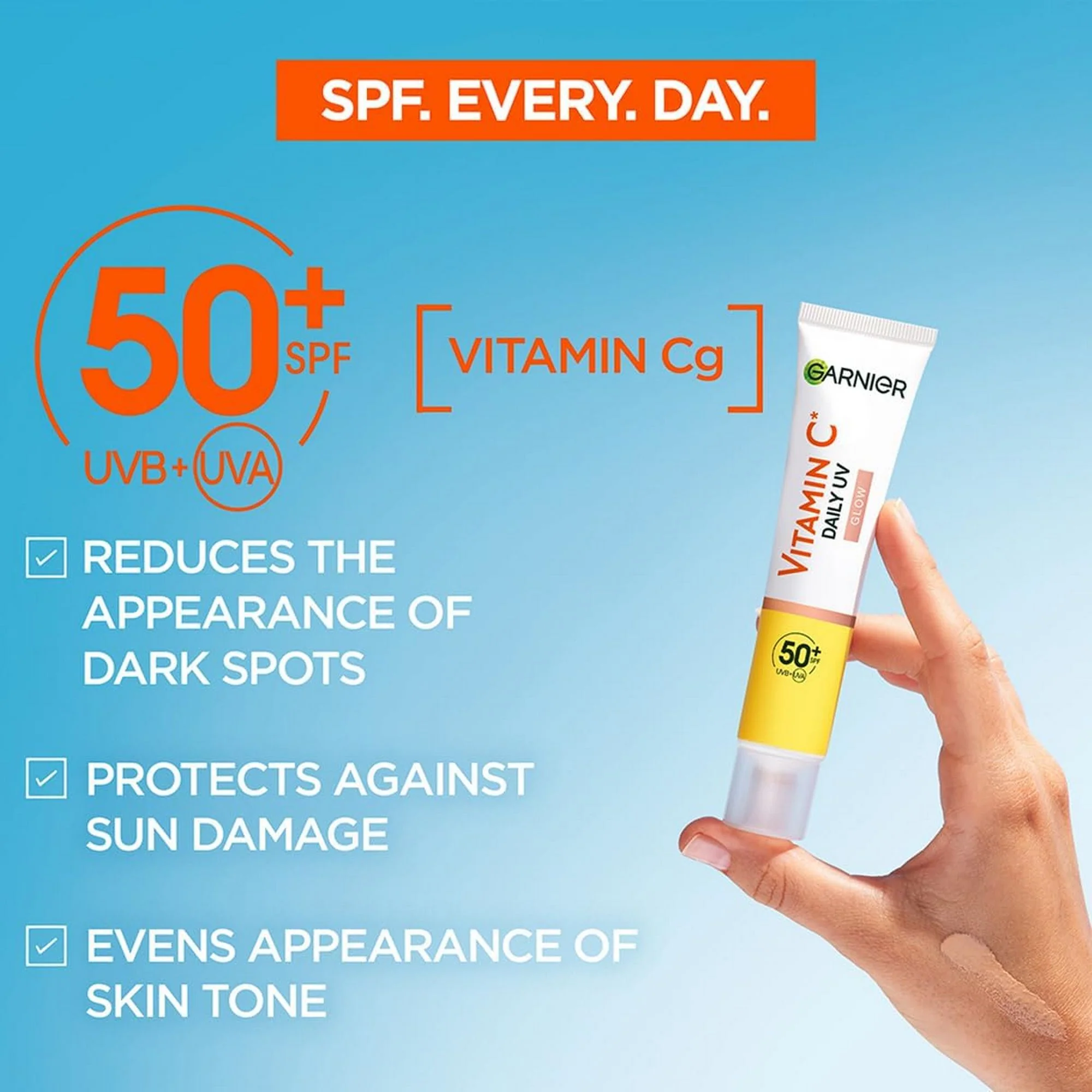 Garnier Vitamin C Daily UV Brightening Fluid SPF 50+ Glow 40ml - Image 2
