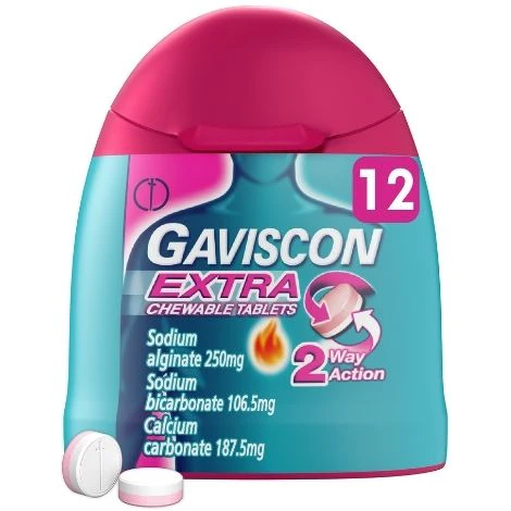 Gaviscon Extra Chewable Tablets 12 Tablets