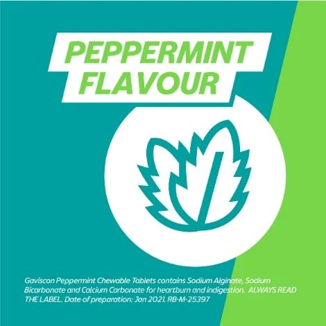 Gaviscon Heartburn & Indigestion Relief Tablets, Peppermint Flavour - Image 3