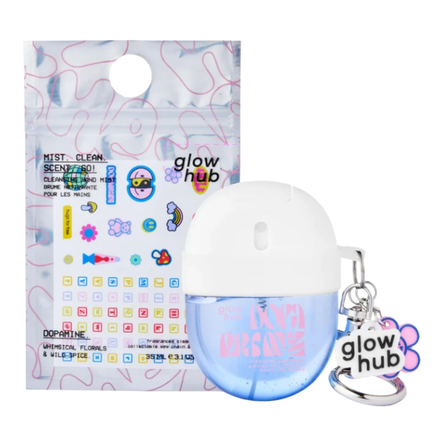 Glow Hub Hand Sanitiser Cleansing Mist - Dopamine