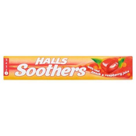 Halls Soothers Peach & Raspberry