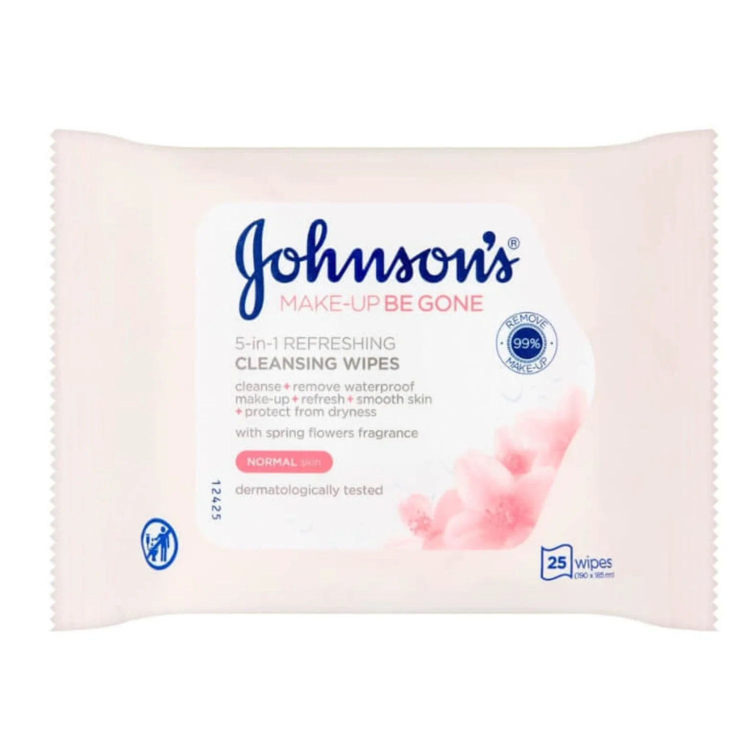 Johnson's Make-Up Be Gone 5-In-1 Cleansing Wipes 25