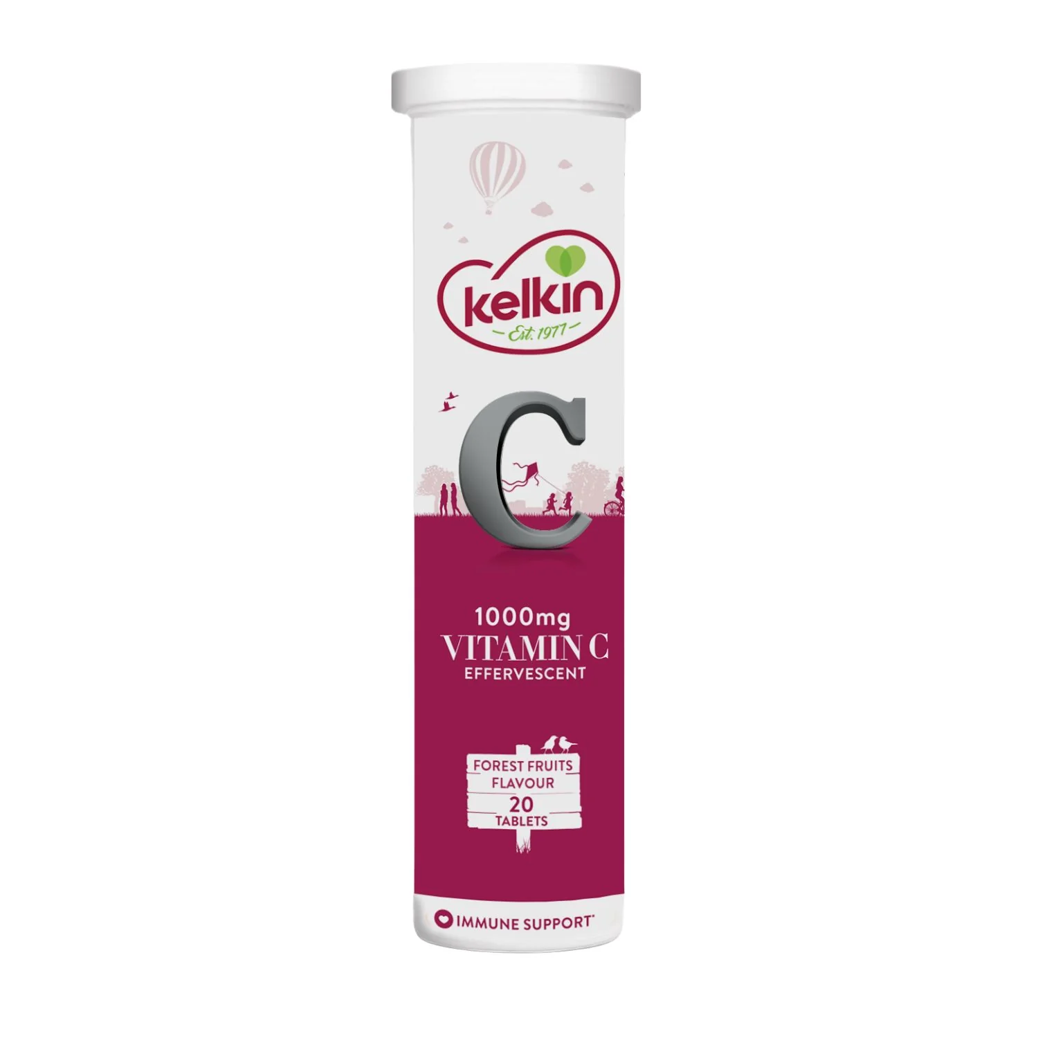Kelkin Effervescent Vitamin C Forest Fruits – 20 Effervescent Tablets