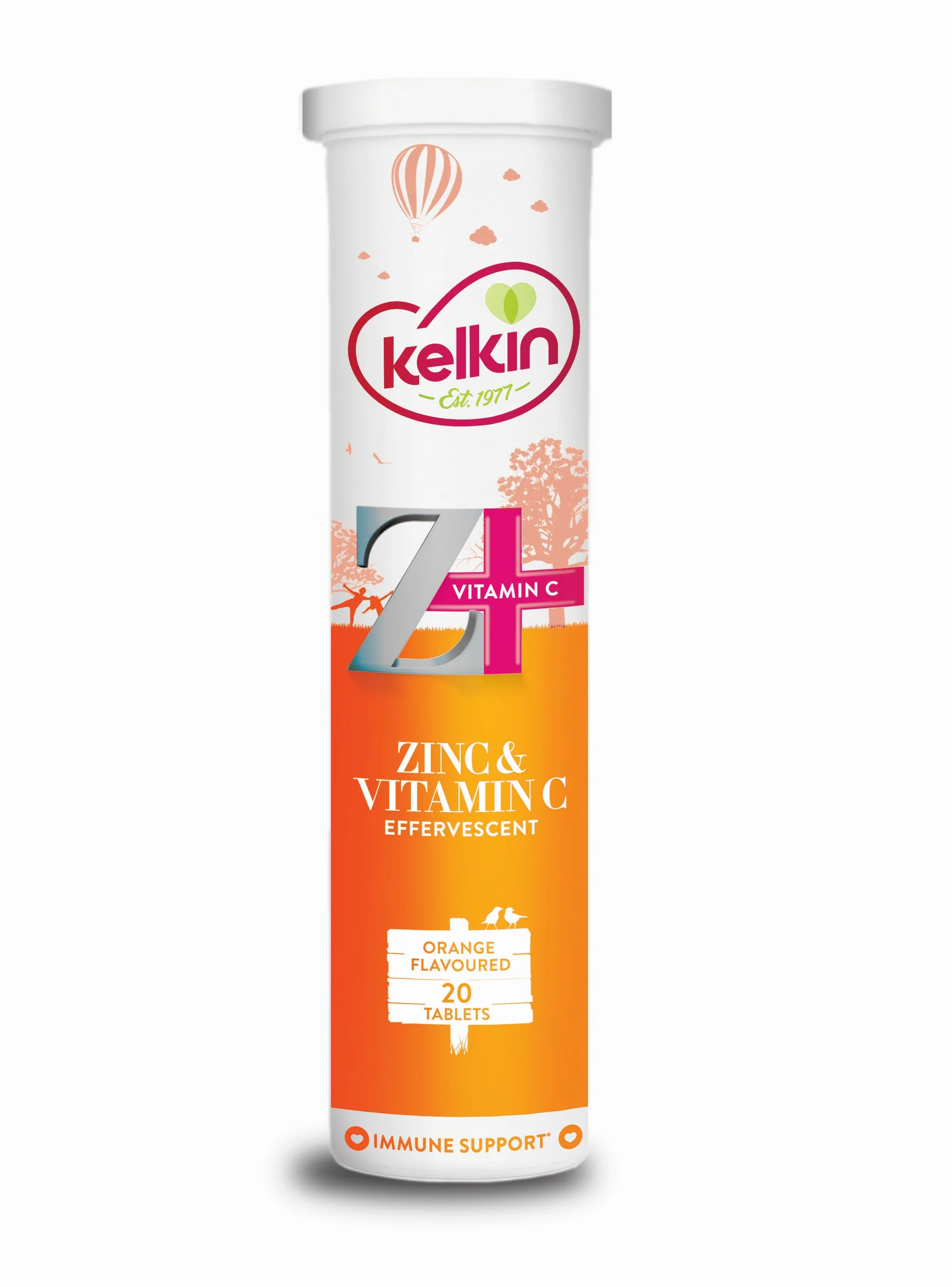 Kelkin Effervescent Zinc & Vitamin C - 20 Tabs