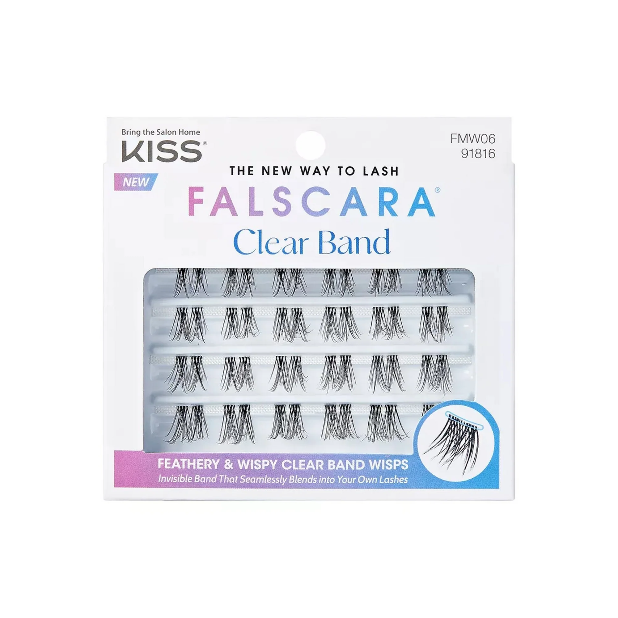 Kiss Falscara Multipack Clear Band Lashes 24S