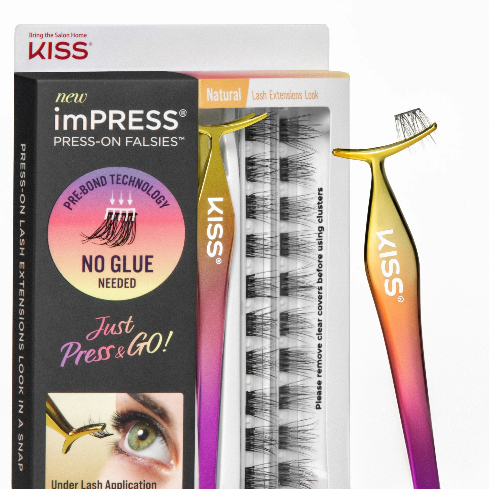 KISS imPRESS Press-On Falsies Kit 01 - Easy Apply False Eyelashes