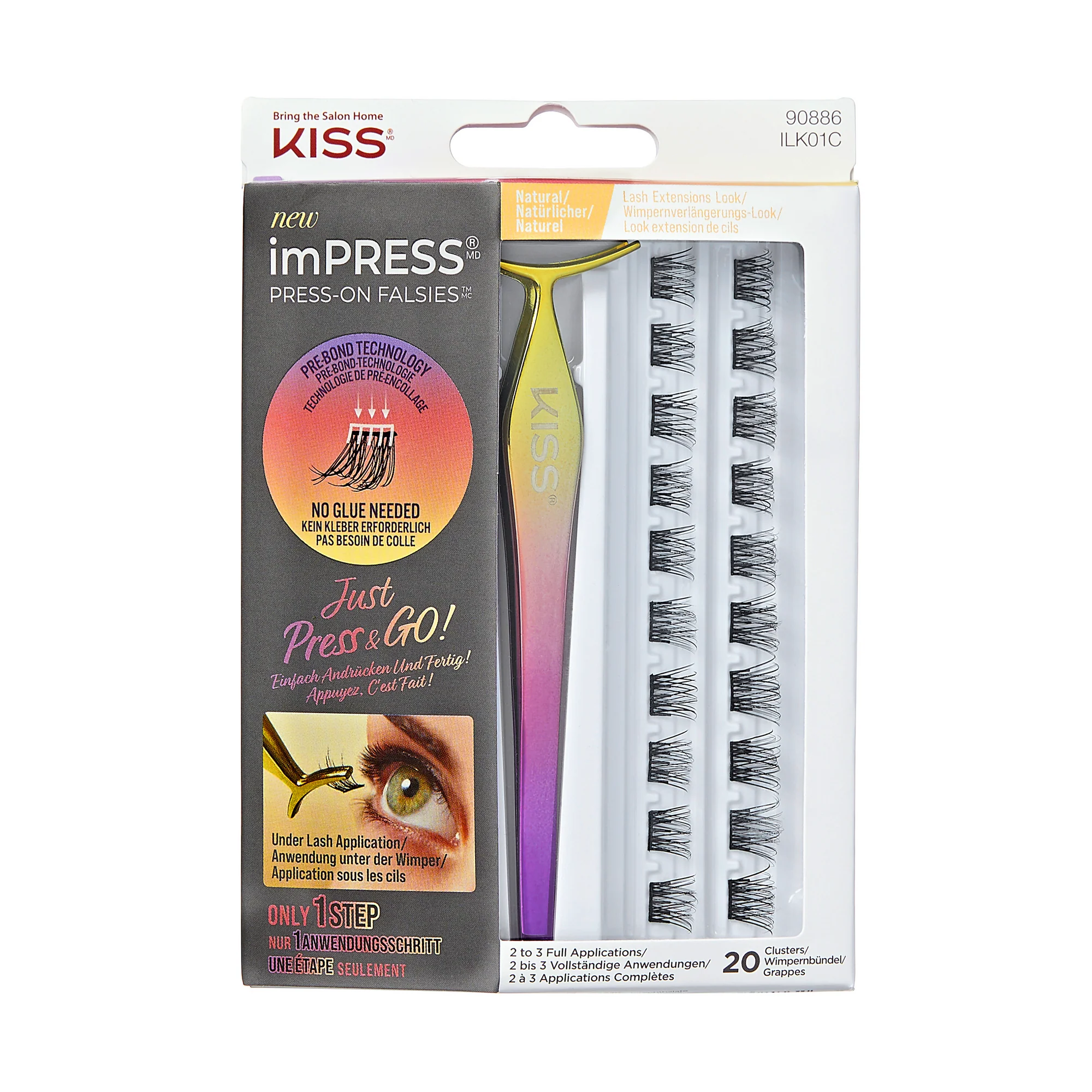 KISS imPRESS Press-On Falsies Kit 01 - Easy Apply False Eyelashes - Image 6