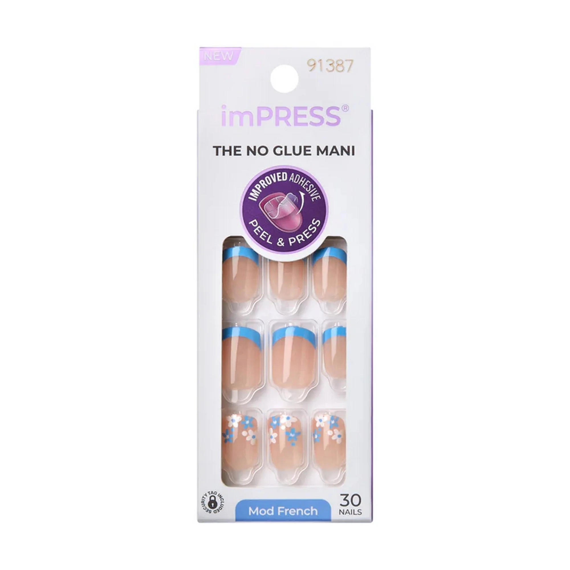 Kiss Impress Press On French Nails Snooze