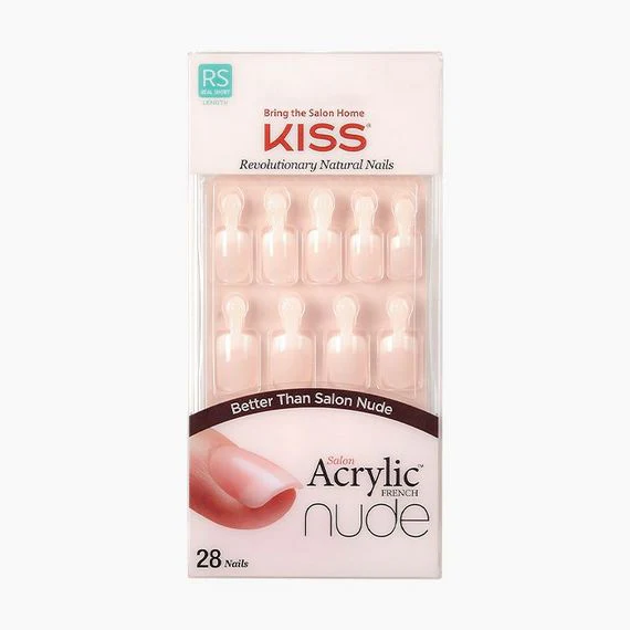 KISS Salon Acrylic French Nude False Nails - Image 4