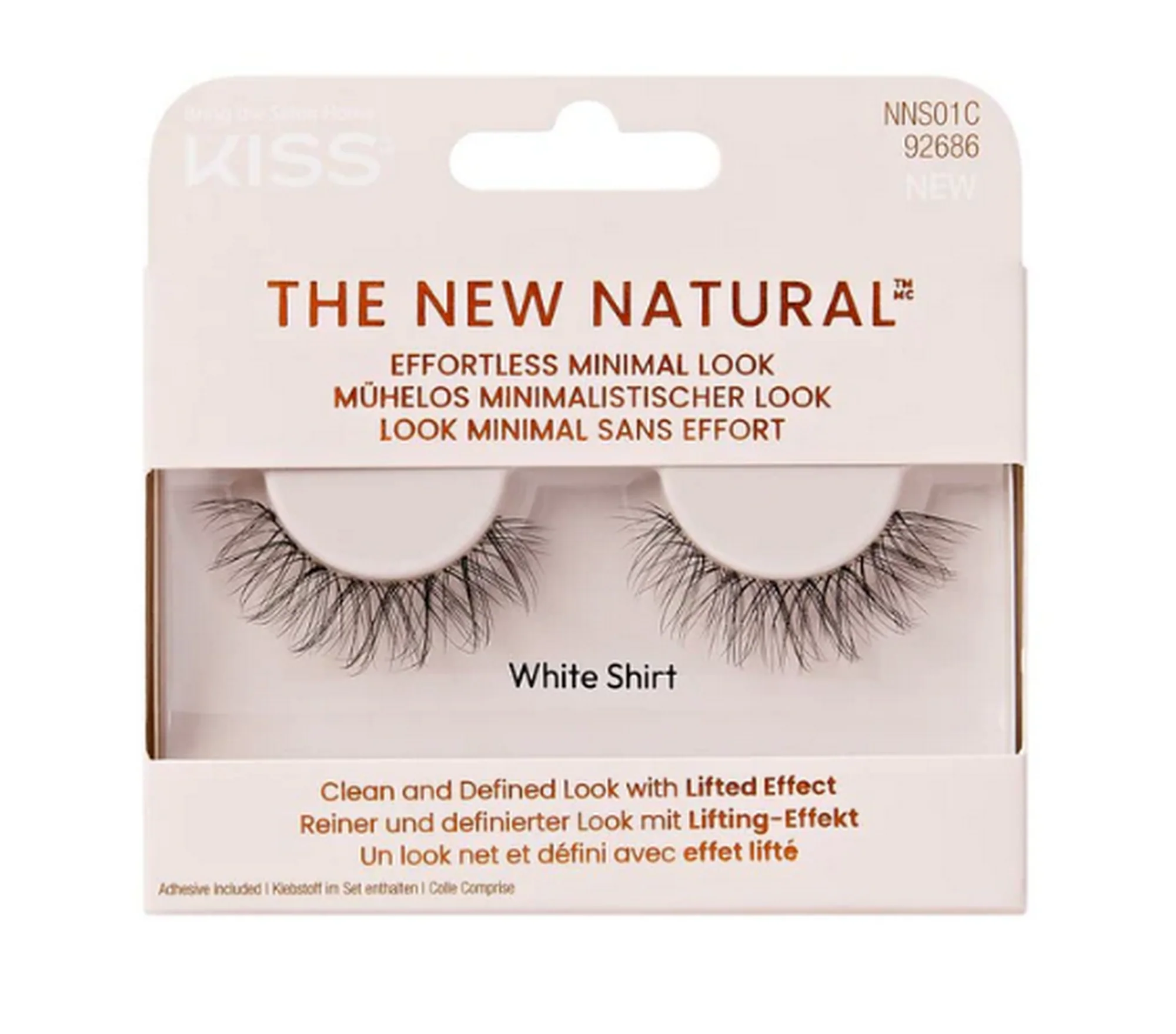 Kiss The New Natural Single Lash 01 White Shirt